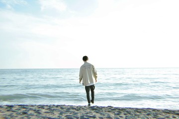 man on the beach