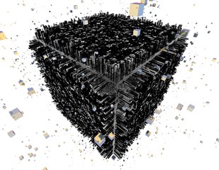 Data cube technology and information storage, future network communication and information technology