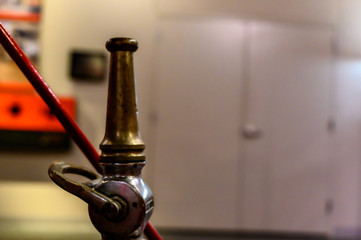 2 1/2 inch straight tip nozzle for firefighting hose to spray a jet of water