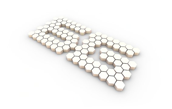 6G symbol composed of hexagonal graphics, technology cyber security and information storage, network big data