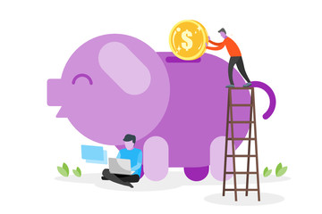 Saving account vector illustration design. Banking and financial concept element.  Can be used for web and mobile development suitable for infographic © Menara Grafis