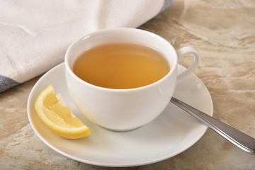 Cup of hot green tea