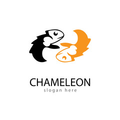 Lizard Chameleon Gecko animall logo and symbol vector illustration