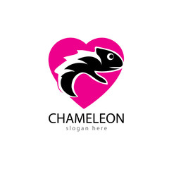 Lizard Chameleon Gecko animall logo and symbol vector illustration