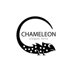 Lizard Chameleon Gecko animall logo and symbol vector illustration