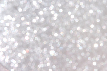 Silver bokeh sparkle glitter abstract bright texture , white or gray background