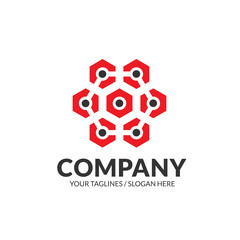 hexagon tech connect logo concept,Tech connection concept.