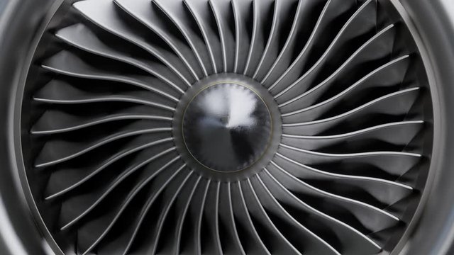 Front View for jet engine,3D rendering
