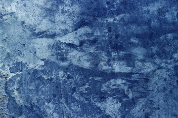 Beautiful Dark Blue Cement Wall Background Decorated 