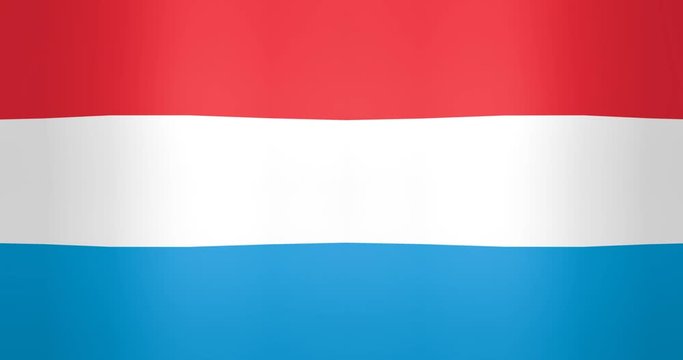 Waving Flag of Luxembourg Looping Background