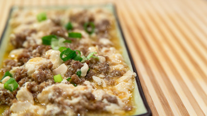 Grandma's tofu with spicy sausage