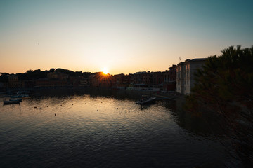 Naklejka premium sunset on the beach