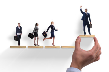 Fototapeta premium Gender discrimination concept with promotions