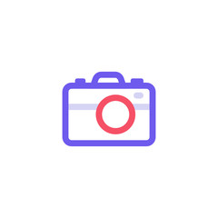Editable photographing icons for web and mobile.Included icons line Camera, Photo camera with beautiful colors.Camera Icon in trendy flat style.Camera symbol for your web site design, logo, app, UI.