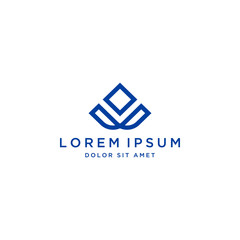 unique or abstract geometric logo design for finance