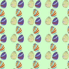 Beautiful seamless pattern. Happy Easter background. Easter egg.