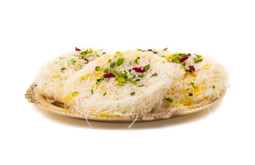 Indian Traditional Sweet Food Desi Ghee Ki Pheni Also Know as Sutarfeni, Firni, Seviyan, Laccha, Feni or Fini maid from maida, Sugar and Flavour