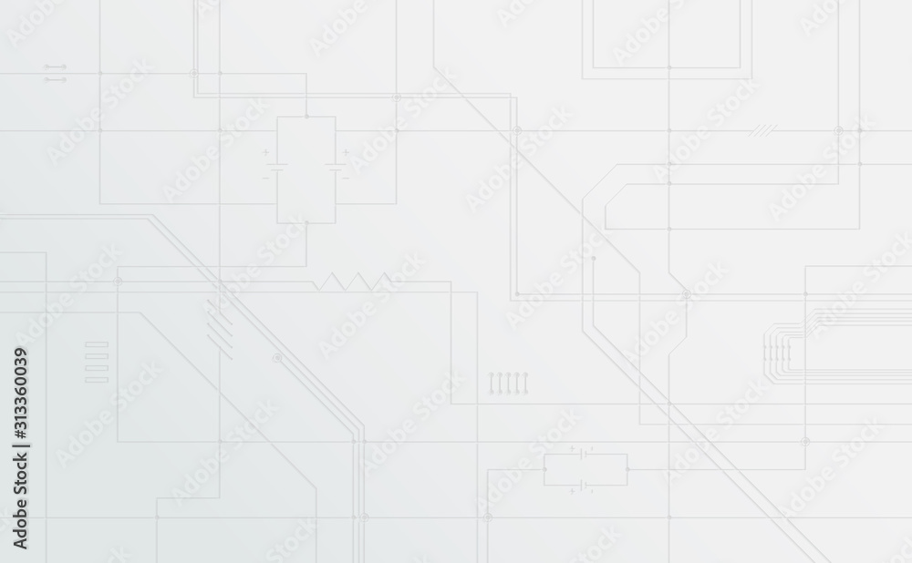 Poster abstract circuit board pattern on white background. technology concept. vector illustration