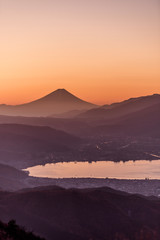 【秋】高ボッチ高原の夜明け