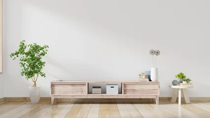Fototapeten Cabinets and wall for tv in living room, white walls. © Vanit่jan