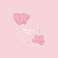 Valentines day background with Heart Shape. Vector illustration.Wallpaper.flyers, invitation, posters, brochure, banners.