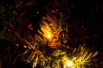 bright christmas tree garland lights