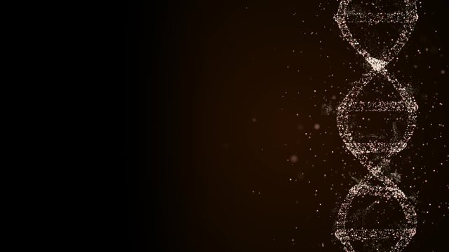 DNA forensics research. Evidence 3d animation of dna spiral as essential instrument in crime investigation.