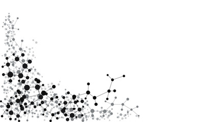 Atom and molecule structure science background. Chemical technology concept.