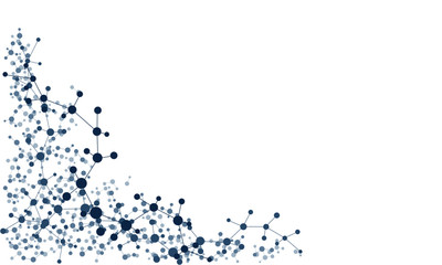 Atom and molecule structure science background. Chemical technology concept.