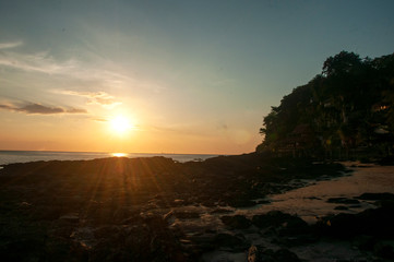 Obraz premium The sunset at Lanta island, Thailand