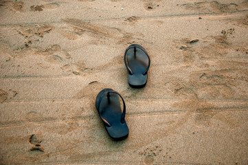 Sandals on the beach