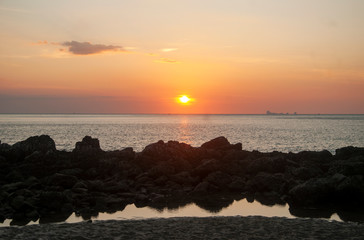 The sunset at Lanta island, Thailand