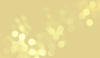 Abstract gold background with glowing bokeh lights