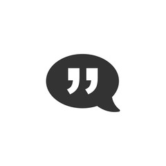 Speak chat icon in flat style. Speech bubble vector illustration on white isolated background. Team discussion business concept.