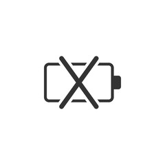 Battery charge icon in flat style. Power level vector illustration on white isolated background. Lithium accumulator business concept.