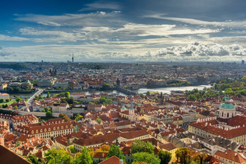 Fototapeta premium Autumn view of the historical part of Prague