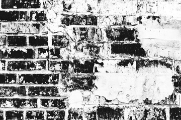 Naklejka na ściany i meble Texture of a brick wall with cracks and scratches which can be used as a background