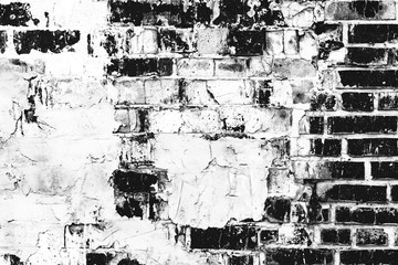 Texture of a brick wall with cracks and scratches which can be used as a background