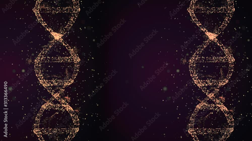 Poster dna spiral shape molecules turning around during decoding process.