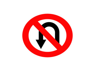 No U turn sign 