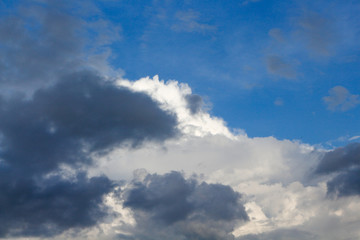 Dramatic sky with stormy clouds