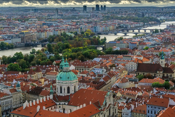 Autumn view of the historical part of Prague