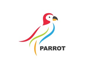 parrot illustration vector icon design