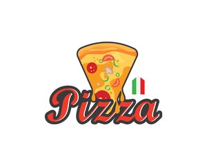 pizza icon logo illustration vector