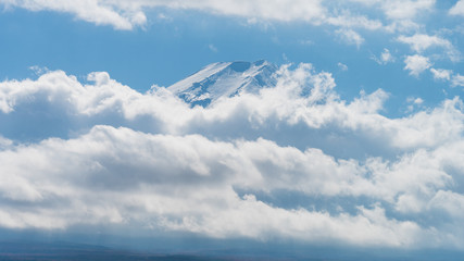 Fototapeta na wymiar mount fuji close up with cloud