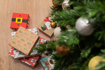 Gifts under Christmas tree