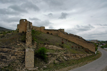 Fototapeta na wymiar Askeran Fortress (turkish) or Mayraberd Fortress (armenian) was builg in 18th century. Outskirts of Askeran village, Mountainous Karabakh.