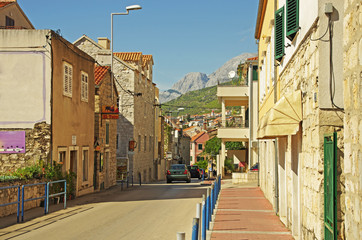 Ulice miasta Makarska w Chorwacji
