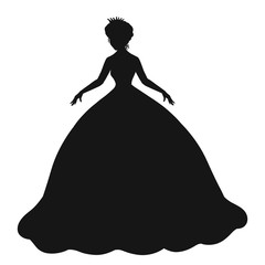 silhouette of a dancing princess or bride in a crown and a magnificent dress © Yulia Nazarian