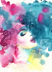 schöne Frau. Modeillustration. Aquarellmalerei © Anna Ismagilova